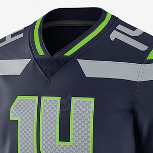 Vente en gros d'usine de maillots de football américain personnalisés de haute qualité Caractéristiques grande taille respirantes à manches courtes - Product Image 3