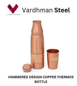 กระติกน้ำร้อนทองแดง1ลิตรขวดสเตนเลสแบบดั้งเดิมสไตล์โมเดิร์น1 LTR ขวดสเตนเลสที่ผสมผสานความทันสมัยตามประเพณี - Product Image 5