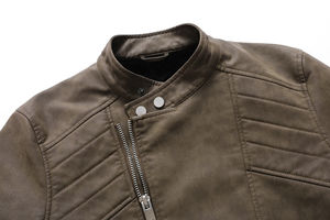 Chaqueta de cuero para hombre de alta calidad con decoración bordada Chaqueta de moda hecha en Pakistán - Product Image 6