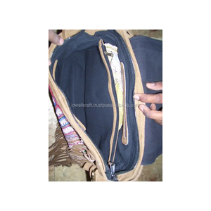 Bolso de hombro Banjara Vintage de alta calidad, fabricante indio, última colección, forro de algodón, cremallera, bordado de boda a la moda - Product Image 4