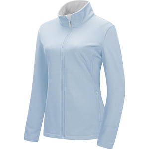 Veste coupe-vent Softshell respirante légère pour femme Logo personnalisé imperméable pour une utilisation en extérieur pour la moto randonnée - Product Image 1