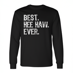 T-shirt à manches longues Best Cool Hee-Haw Ever, design promotionnel adapté aux familles - Product Image 2