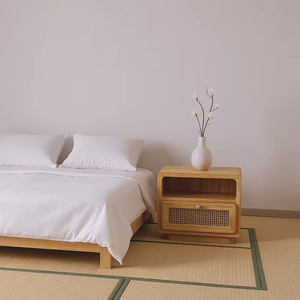 Mesita de noche convertible hecha en Indonesia de diseño moderno de madera maciza para dormitorio e interior para sala de estar y Escuela-Muebles de interior - Product Image 1