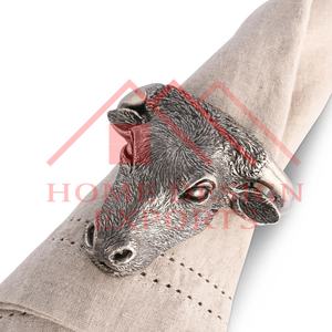 Servilletero de niquelado ecológico de alta calidad más vendido, cabezal de dirección de peltre para bodas y fiestas - Product Image 1