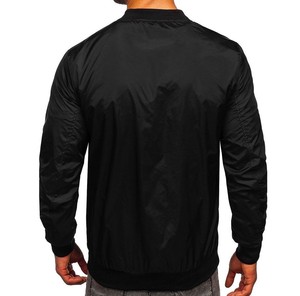 Chaquetas de cuero de talla grande para hombre, diseño acanalado de bloque de color de invierno con bordado de chenilla - Product Image 3