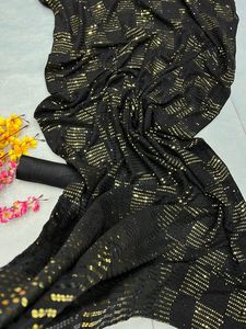 Nieuwe Collectie Georgette Sequentie Borduurwerk <span class=keywords><strong>Saree</strong></span> Blouse Indiase Etnische Stijl Voor Bruiloften Dames Dragen Groothandel