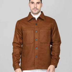 Veste chemise en coton décontractée pour homme | Surchemise boutonnée légère avec doublure matelassée et design à carreaux classique - Product Image 6