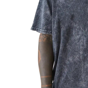 T-shirt vintage 100% coton délavé à l'acide pour hommes séchage rapide respirant nouveau design mode surdimensionné Logo personnalisé tricoté OEM disponible - Product Image 5