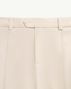 <b>Men's</b> Solid Casual Cotton Spandex Mid Waist Eco-Friendly <b>Shorts</b> Loose Fit with Button Closure and Belt Loops by Routine Vietnam - Product Image 5