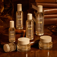Ensemble d'emballages cosmétiques en verre 30ml-150ml, flacon de toner, flacon pompe à lotion en verre dégradé, pot cosmétique rond 100g