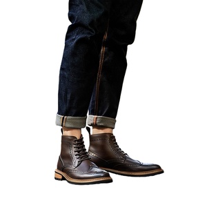 <b>Vintage</b> Suede Chukka <b>Boots</b> with Classic Lacing Wear Resistant Heel for Men's Business Casual and Retro Shoes - Product Image 1