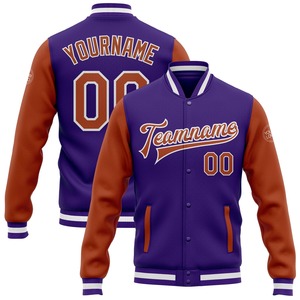 Vente en gros dans l'industrie directe blouson aviateur décontracté hiver personnalisé gris rose vert kelly veste Letterman universitaire à snap intégral - Product Image 5
