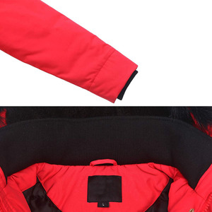 Veste parka matelassée en laine tricotée pour femme, style moderne et confortable, avec fermeture éclair, poche, capuche et poignets élastiques - Product Image 6