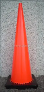 Cônes de signalisation en PVC Cônes de sécurité routière flexibles Cônes de signalisation orange fabriqués à Taiwan - Product Image 2