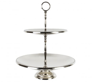 Présentoir à gâteau en métal de qualité alimentaire, design personnalisé et écologique, haute qualité, design unique, hôtel de mariage blanc de marque Royals pour anniversaire - Product Image 4