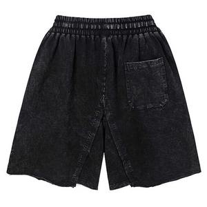 Short en denim vieilli personnalisé délavé à l'acide pour hommes Streetwear Plus Size Shorts au genou disponibles - Product Image 4