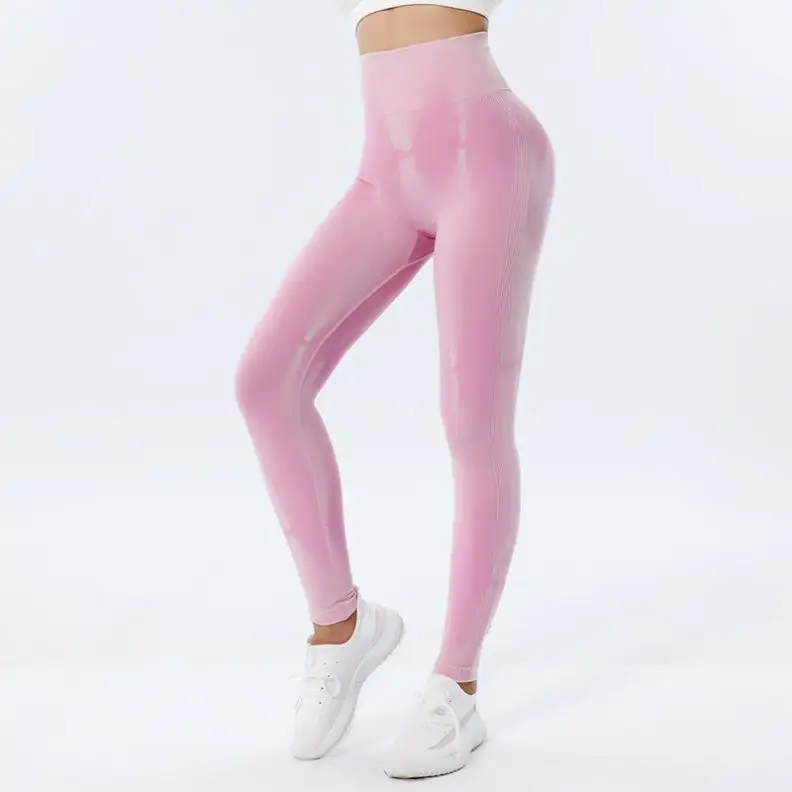 Pantalones de yoga suaves de venta directa de fábrica Fitness con las mallas de cintura alta más populares