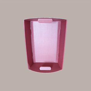 10 Uds. De cartón corrugado de Burdeos, cestas para envolver regalos de Navidad, pequeñas rectangulares, 320x220H85mm, suministros de vacaciones - Product Image 5