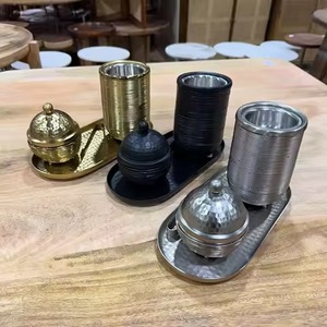 Ensemble de brûleur à encens en bois artisanal de luxe avec incrustation de nacre, plateau en acrylique, brûleur à bakhoor oud arabe, décoration d'intérieur - Product Image 4