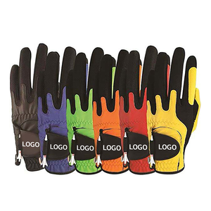 Venta al por mayor guantes de golf fabricante logotipo personalizado Cabretta cuero guantes de golf para los hombres Material de piel de oveja - Product Image 2