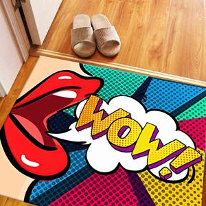 Tapis imprimé graffiti urbain : moderne, antidérapant, décoration d'intérieur idéale pour un cadeau, tapis doux non tissé - Product Image 5