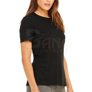 Camisetas de Verano Casuales para Mujer, Diseño Personalizado, Manga Corta, Servicio OEM, 100% Algodón, Tela Transpirable - Product Image 5