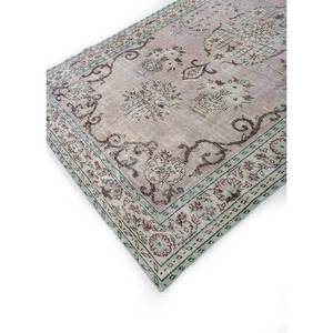 Tapis en laine noués à la main vintage, motif rectangulaire abstrait rose et violet, pour la maison, le salon, le couloir, produit Pae-2796 - Product Image 2