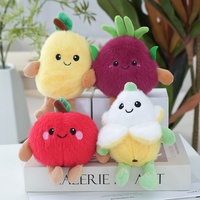 2025 Hot Sale Groothandel Op Maat Gemaakt Creatief Simulatie Schattig Fruit Pluche Speelgoed Appel Banaan Poppen Hangertjes Sleutelhanger Cadeau