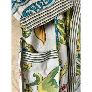 Robe kimono en coton à rayures d'oiseaux, respirante et confortable, pour les loisirs - Product Image 3