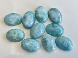 Naturel Larimar ovale 3x5mm à 15x20mm Cabochon-lâche larimar ovale cabochon bonne qualité - Product Image 5