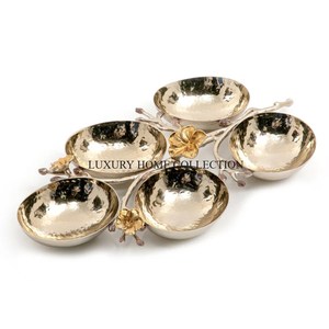 Bols élégants en métal de qualité supérieure avec des finitions texturées qui ajoutent une touche élégante aux repas décontractés et formels - Product Image 5