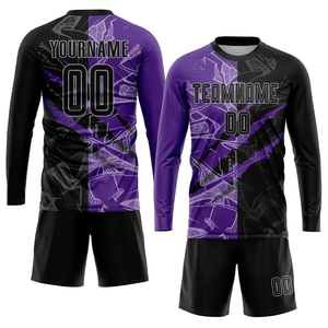 Offre Spéciale – Tenue d'entraînement de football respirante et personnalisable à manches longues pour gardien de but, avec short et impression par sublimation - Product Image 1
