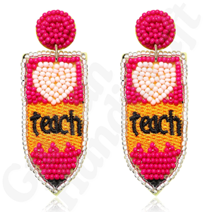 Pendientes de gota con cuentas multicolores hechos a mano para mujer Regalos de agradecimiento para maestros Estilo de moda - Product Image 3
