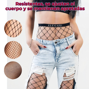 Calze a Rete Sottili Estive Elasticizzate a Vita Alta, Sexy Trasparenti, a Compressione Anti-embolismo, Termiche, in Nylon con Stampa Solida - Product Image 6