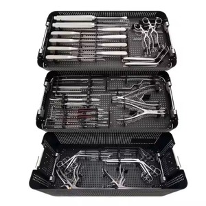 Ensemble d'instruments orthopédiques de chirurgie lombaire de la colonne vertébrale avec étui de stérilisation, la base des instruments chirurgicaux - Product Image 1
