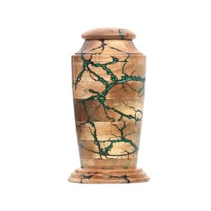 Venta al por mayor de urna de cremación de palisandro hecha a mano personalizada para cenizas de mascotas humanas, contenedor decorativo grabado para uso doméstico antiguo - Product Image 1