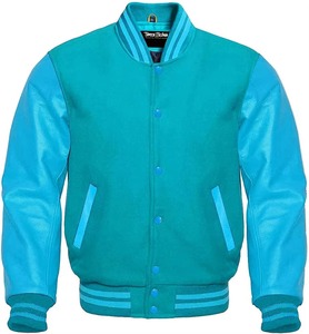 Chaquetas con letras de cuero de lana de alta calidad Chaquetas universitarias lisas sólidas personalizadas Precio barato Chaqueta con letras de diseño personalizado - Product Image 3