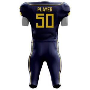 Uniforme de fútbol americano transpirable disponible en venta al por mayor Uniforme de fútbol de Jersey americano totalmente personalizado con peso ligero - Product Image 3