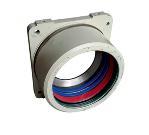 Boîtier extérieur ergonomique avec support de décharge pour pompes à béton - Product Image 1