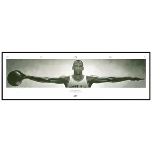 Impression encadrée Michael Jordan Wings avec cadre noir mat - Product Image 1