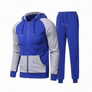 Ensemble de survêtement unisexe à capuche imprimé uni écologique haut et pantalon pour la salle de sport et la course à pied - Product Image 1