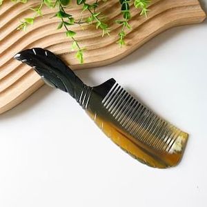 HOPE NATURAL CUSTOMIZED HANDMADE HORN <b>COMB</b> with Fine and Wide Teeth Handmade Buffalo Horn <b>Comb</b> for Hair Styling - Product Image 2