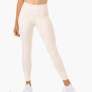 Mallas deportivas ecológicas para mujer, mallas blancas de entrenamiento para gimnasio y glúteos - Product Image 1