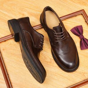 Zapatos de Vestir de Cuero Genuino para Hombre, Punta Puntiaguda, Casuales, Suaves, Formales de Negocios, Modernos, Planos - Product Image 4