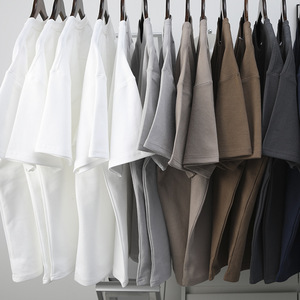 Fabricante 100% Camiseta de algodón al por mayor Camiseta personalizada en blanco Camiseta con hombros caídos para hombres - Product Image 3