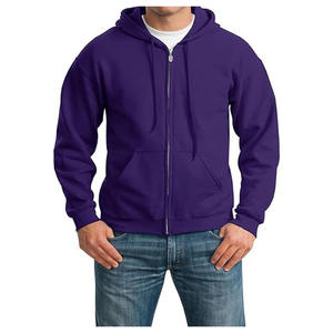 Sweat-shirt à capuche pour homme, tissu tricoté, coupe classique, 300 g, manches longues, fermeture éclair, impression de logo personnalisée, 100% coton - Product Image 4