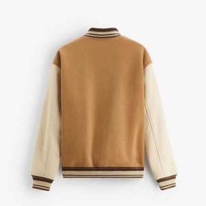 Chaqueta Varsity Personalizada 2025 con Cuello Alto y Mangas de Lona, Estilo Urbano, para Hombre, con Logotipo Frontal - Product Image 2