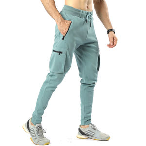Pantalon de jogging slim fit pour homme, athlète, avec logo et couleur personnalisés, poches latérales à cordon de serrage, vente chaude - Product Image 2