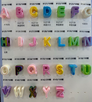 100 pièces de perles lettres en acrylique colorées, épaisses, plaquées UV, à grand trou, pour la création de chaînes de téléphone portable DIY, vente en gros
