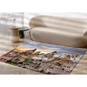 Tapis imprimé Paysage d'hiver de Cappadoce - Tapis moderne de nature pour porte d'entrée, avec poils doux - Product Image 1